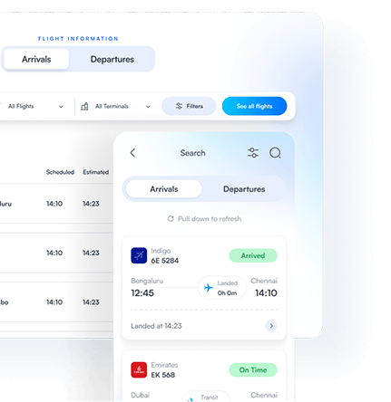 Unified website and app experience mockup